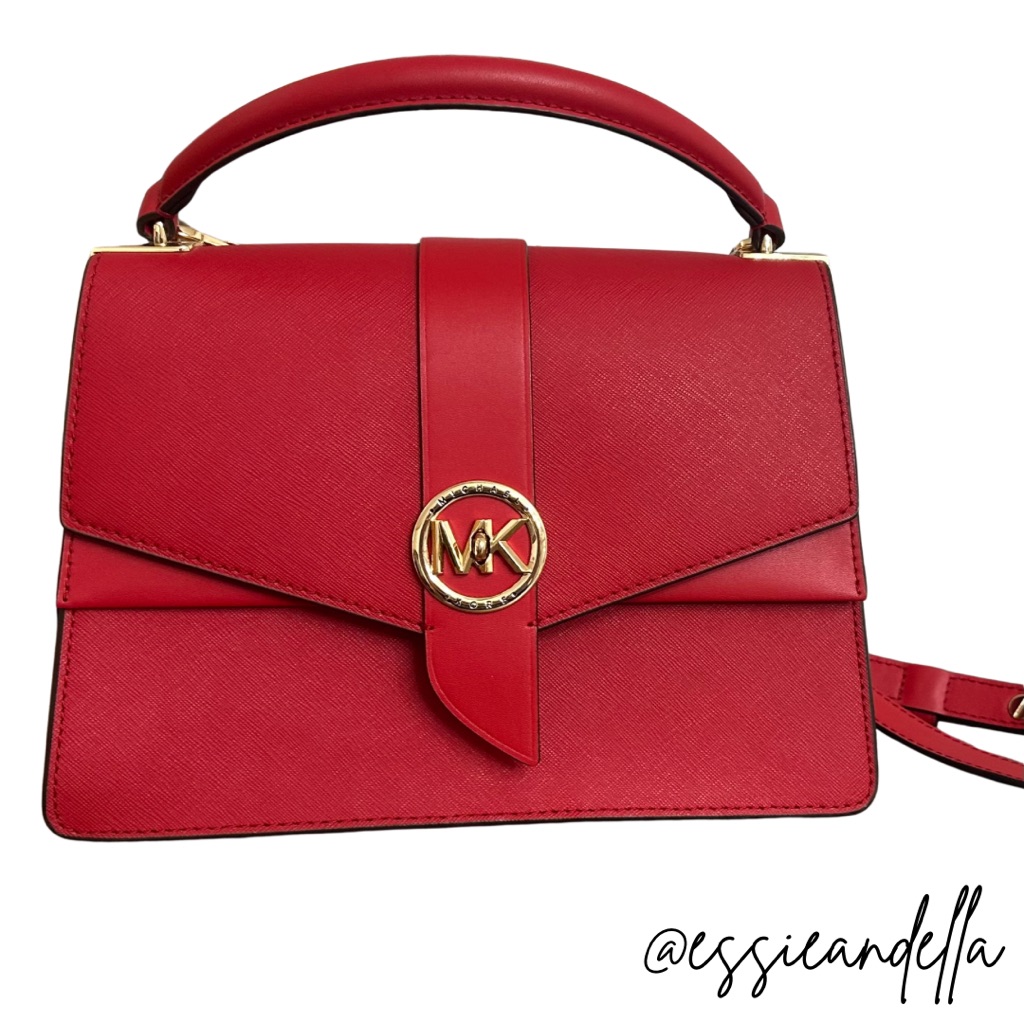 Michael Kors Red Top Handle Crossbody Bag